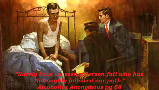 AA - The Man in the Bed - Bill Dotson - printable poster